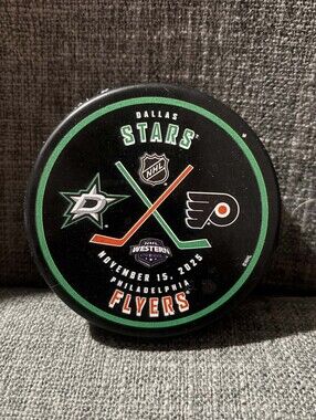 Dallas Stars vs Philadelphia Flyers November 15, 2025 Official Match Up Puck